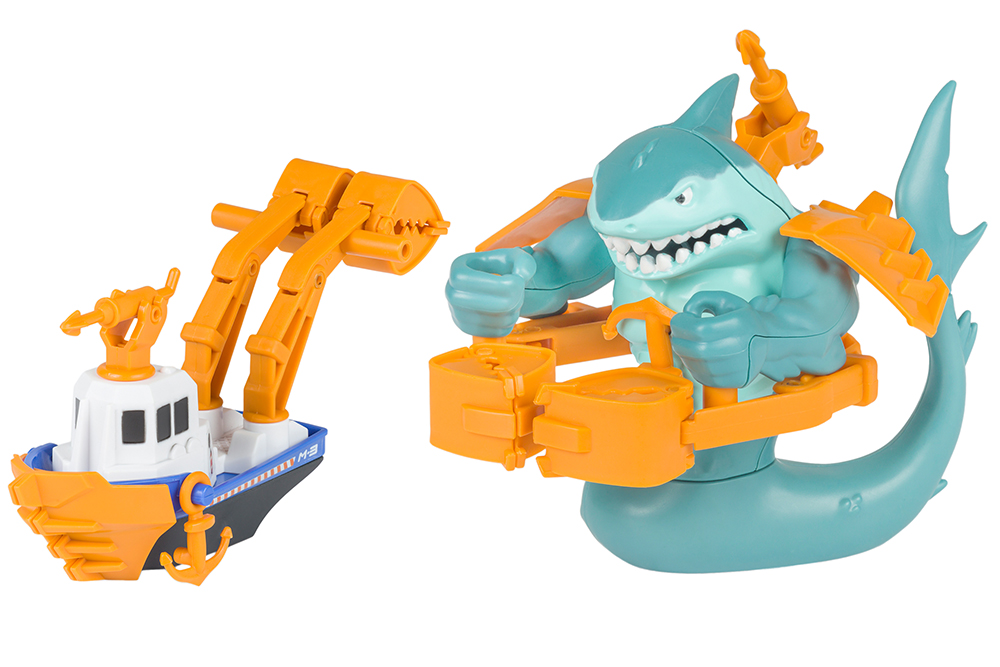 Snap 'n Play ™ Monsters Attack – teal Kraken vs. blue fishing boat